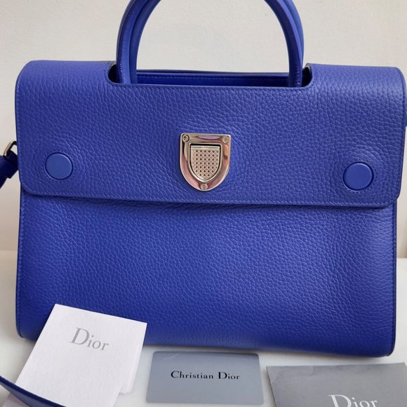 Designer Christian Dior Blue Diorever Bag In New Condition - Picture 4 of 12
